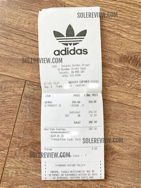 fake adidas receipt|adidas returns online.